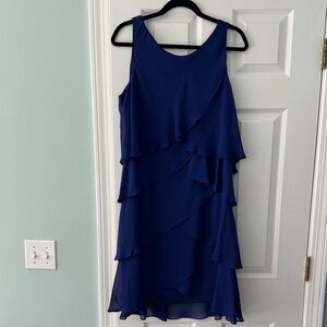 SLNY Midnight Blue High-Low Dress